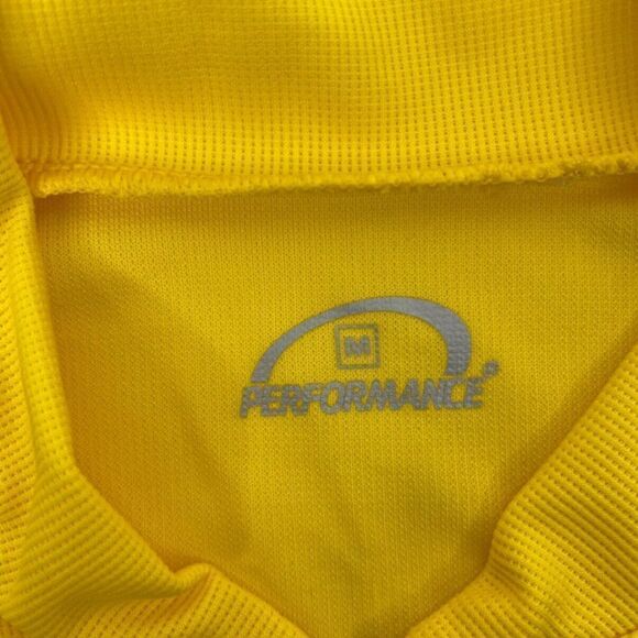 Ascis Mens Yellow Performance Quarter Zip Short Sleeve Comfort T Shirt Size M - Picture 5 of 7